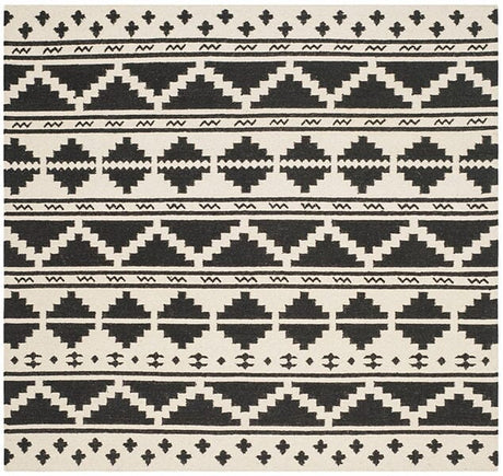 Safavieh Dhurries Dhu110A Navy / Ivory Rugs - Safavieh - dhu110a - 6sq