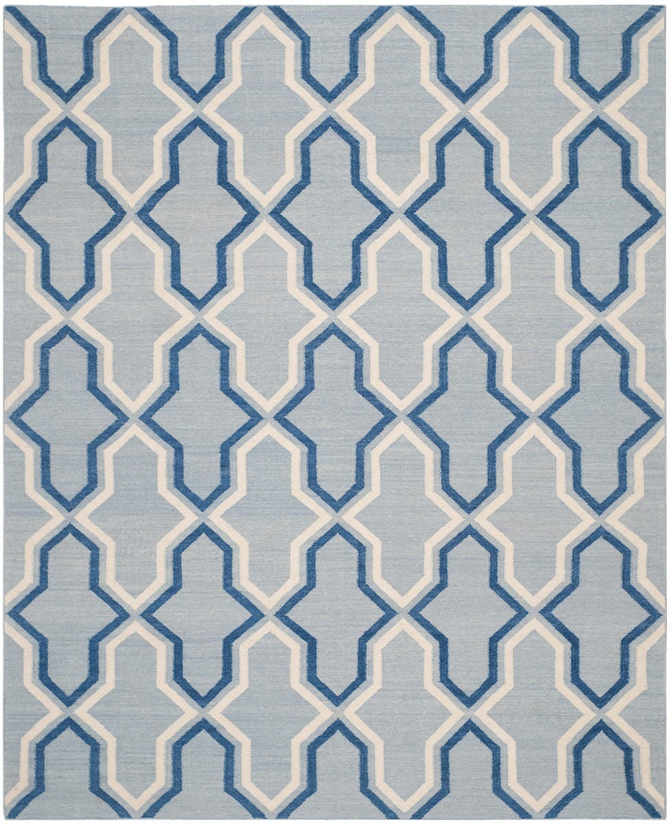 Safavieh Dhurries Dhu559B Light Blue / Dark Blue Rugs - Safavieh - dhu559b - 24