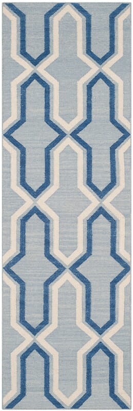 Safavieh Dhurries Dhu559B Light Blue / Dark Blue Rugs - Safavieh - dhu559b - 28