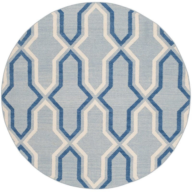 Safavieh Dhurries Dhu559B Light Blue / Dark Blue Rugs - Safavieh - dhu559b - 6r