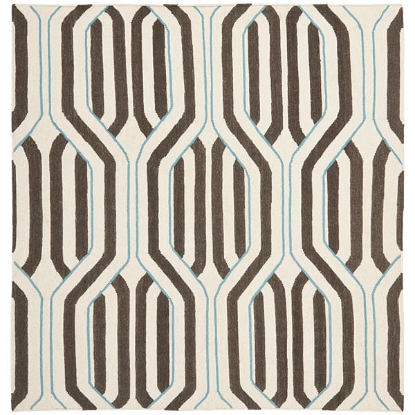 Safavieh Dhurries Dhu563A Ivory / Multi Rugs - Safavieh - dhu563a - 6sq