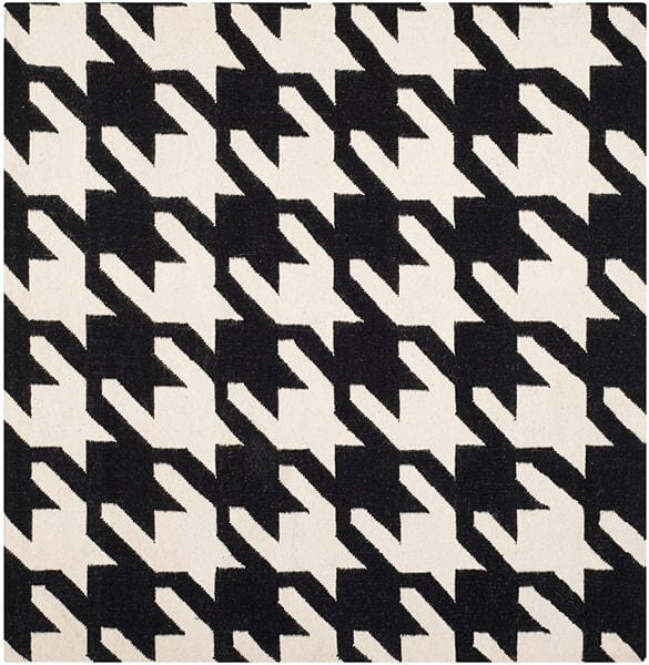 Safavieh Dhurries Dhu570A Black / Ivory Rugs - Safavieh - dhu570a - 210