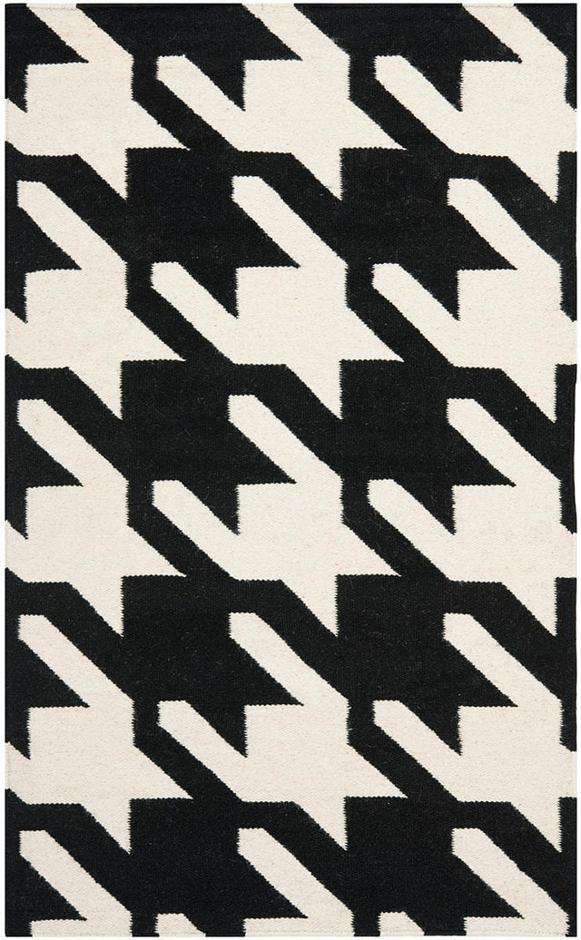 Safavieh Dhurries Dhu570A Black / Ivory Rugs - Safavieh - dhu570a - 210