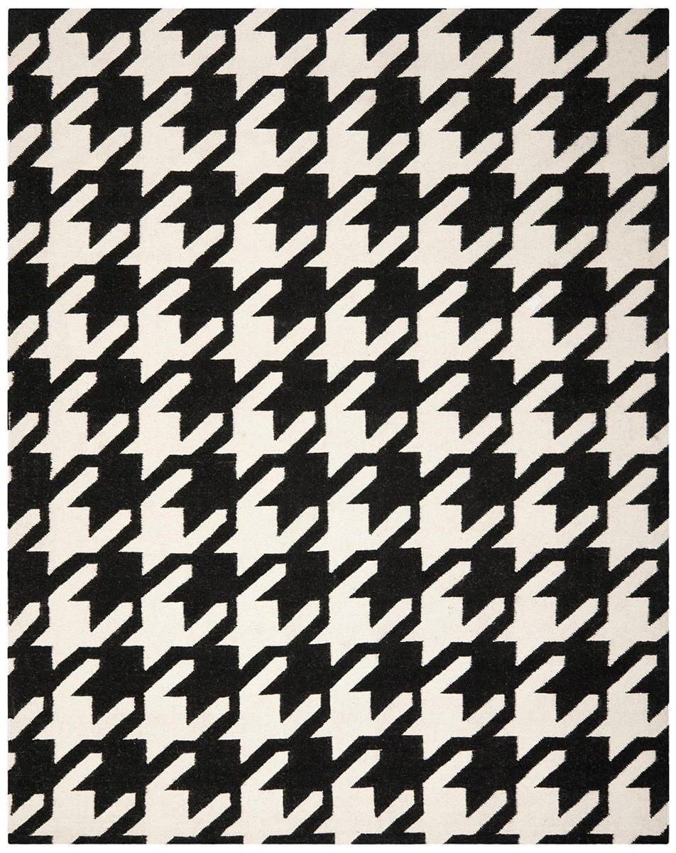 Safavieh Dhurries Dhu570A Black / Ivory Rugs - Safavieh - dhu570a - 24