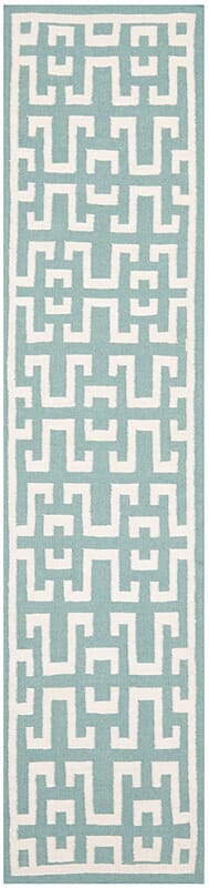 Safavieh Dhurries Dhu621A Seafoam / Ivory Rugs - Safavieh - dhu621a - 28