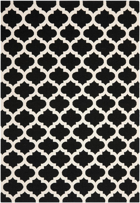 Safavieh Dhurries Dhu623A Black / Ivory Rugs - Safavieh - dhu623a - 3
