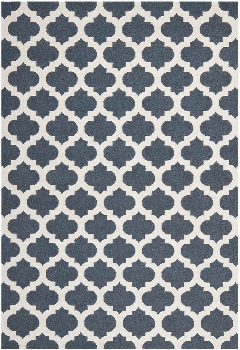Safavieh Dhurries Dhu623B Blue / Ivory Rugs - Safavieh - dhu623b - 24