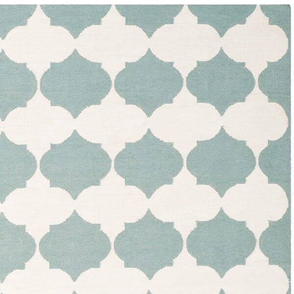 Safavieh Dhurries Dhu624A Blue / Ivory Rugs - Safavieh - dhu624a - 24