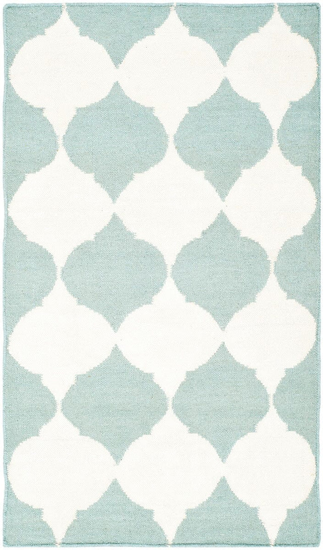 Safavieh Dhurries Dhu624A Blue / Ivory Rugs - Safavieh - dhu624a - 7r