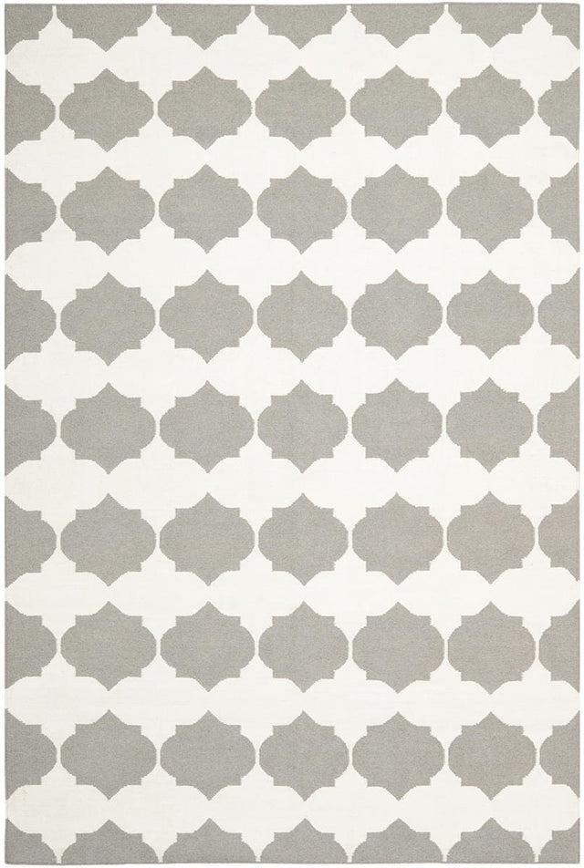 Safavieh Dhurries Dhu624B Grey / Ivory Rugs - Safavieh - dhu624b - 24