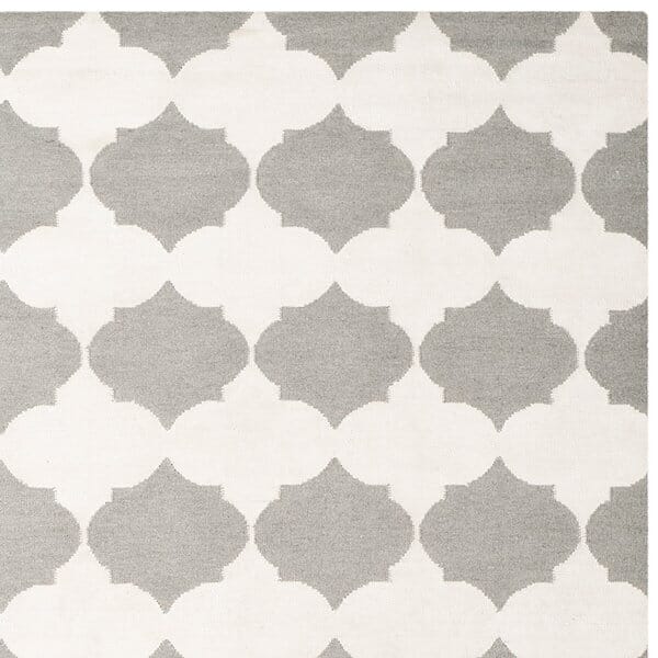 Safavieh Dhurries Dhu624B Grey / Ivory Rugs - Safavieh - dhu624b - 24