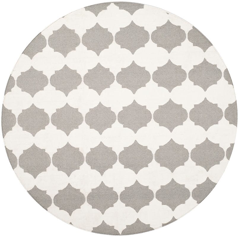 Safavieh Dhurries Dhu624B Grey / Ivory Rugs - Safavieh - dhu624b - 7r