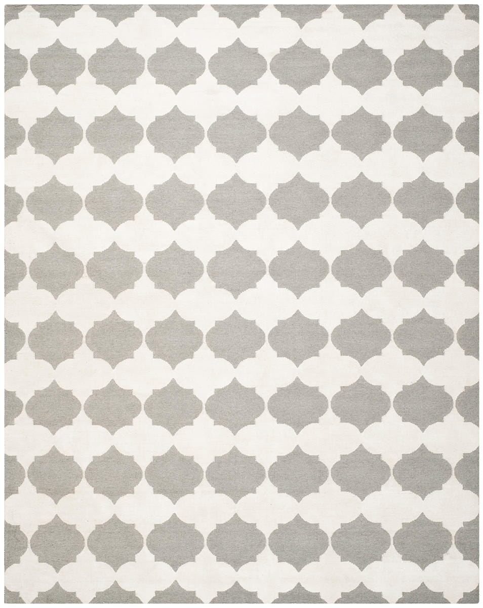 Safavieh Dhurries Dhu624B Grey / Ivory Rugs - Safavieh - dhu624b - 7r