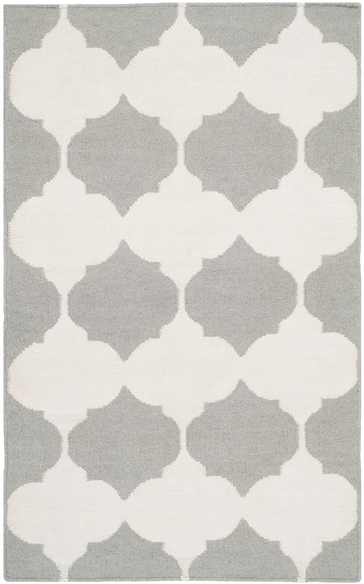 Safavieh Dhurries Dhu624B Grey / Ivory Rugs - Safavieh - dhu624b - 7r