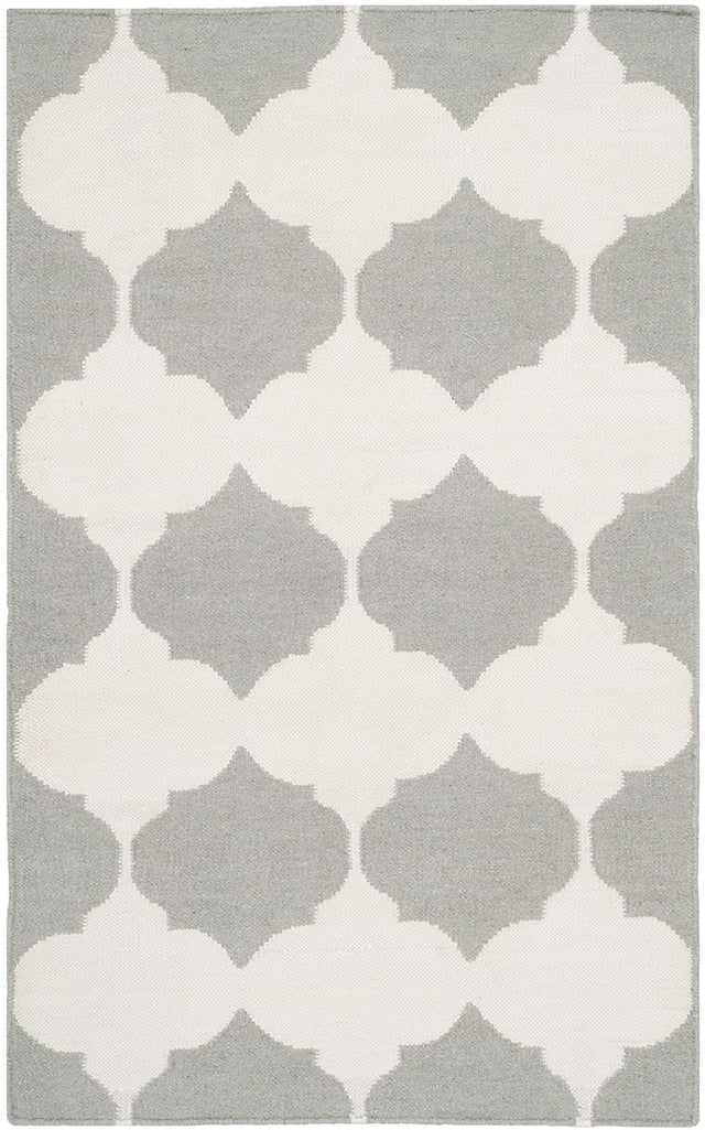 Safavieh Dhurries Dhu624B Grey / Ivory Rugs - Safavieh - dhu624b - 7r