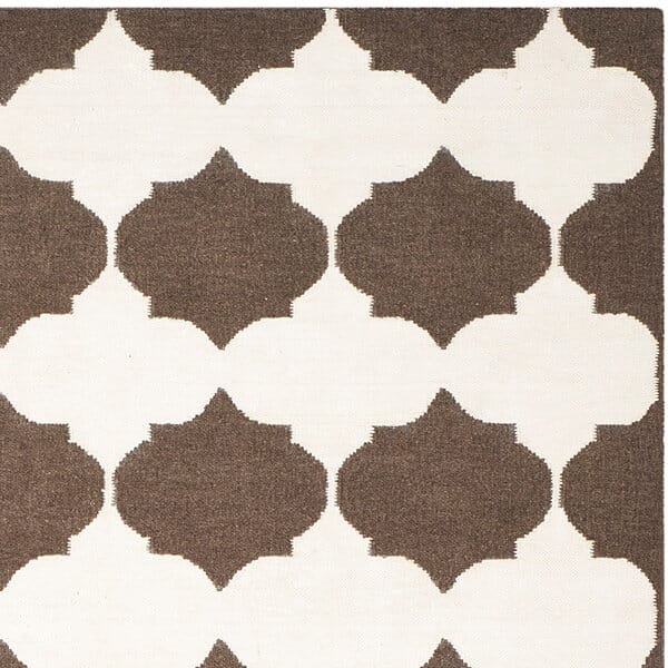 Safavieh Dhurries Dhu624C Brown / Ivory Rugs - Safavieh - dhu624c - 24