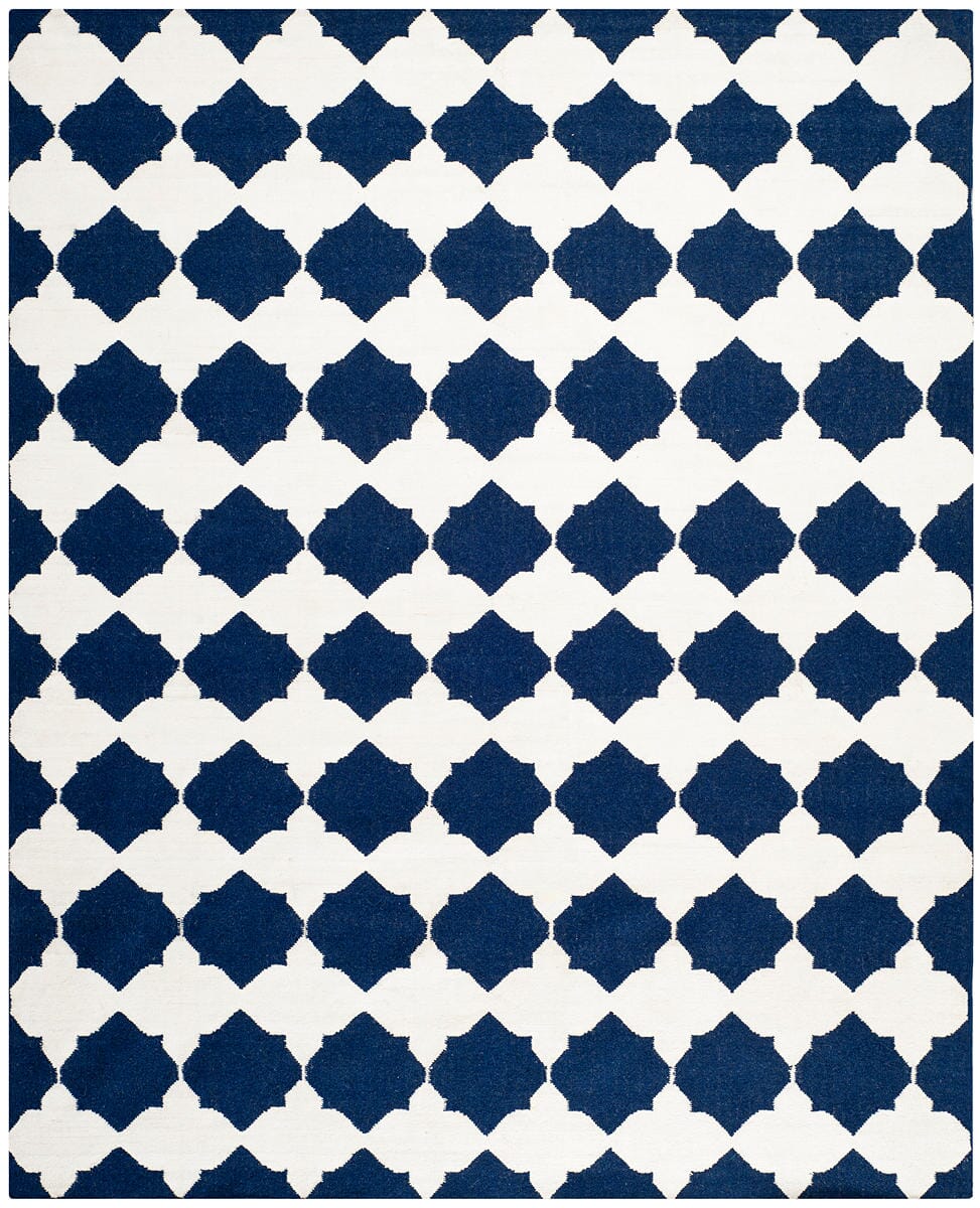 Safavieh Dhurries Dhu624D Navy / Ivory Rugs - Safavieh - dhu624d - 7r