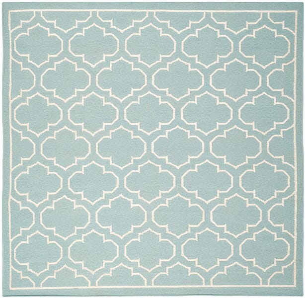 Safavieh Dhurries Dhu625A Blue / Ivory Rugs - Safavieh - dhu625a - 7sq