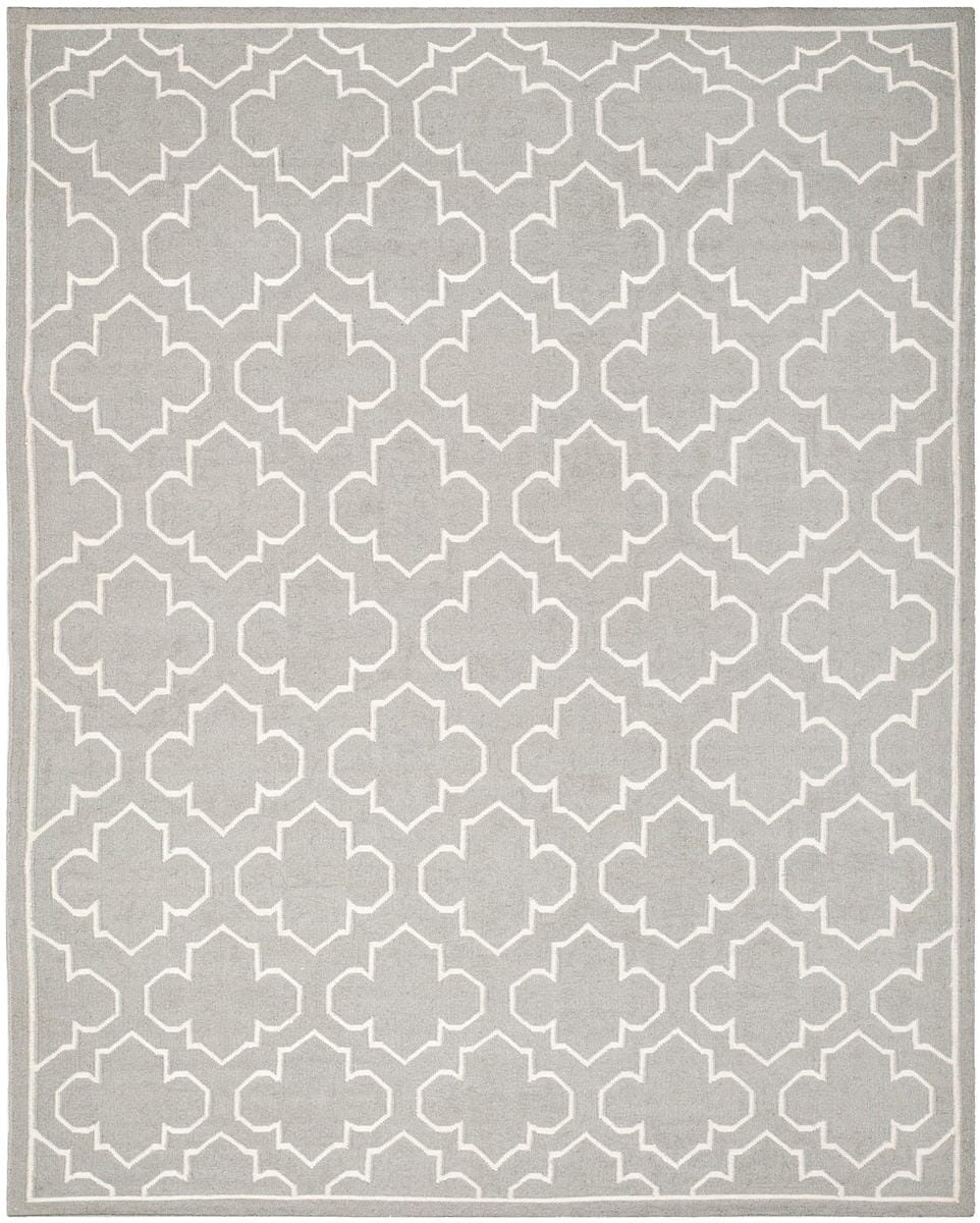 Safavieh Dhurries Dhu625B Grey / Ivory Rugs - Safavieh - dhu625b - 7r
