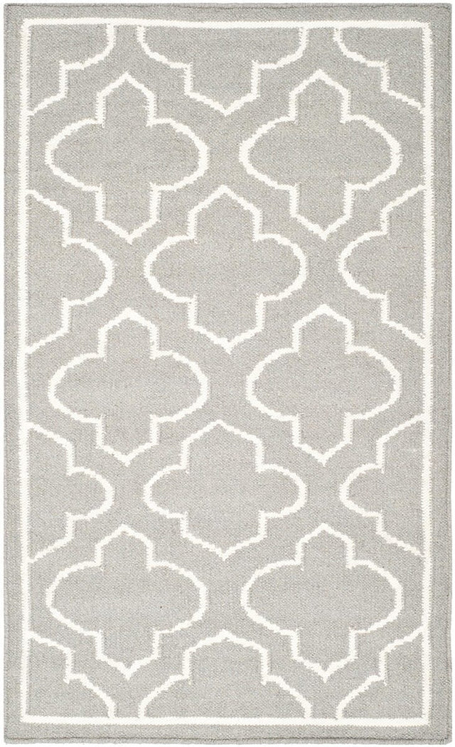 Safavieh Dhurries Dhu625B Grey / Ivory Rugs - Safavieh - dhu625b - 7r
