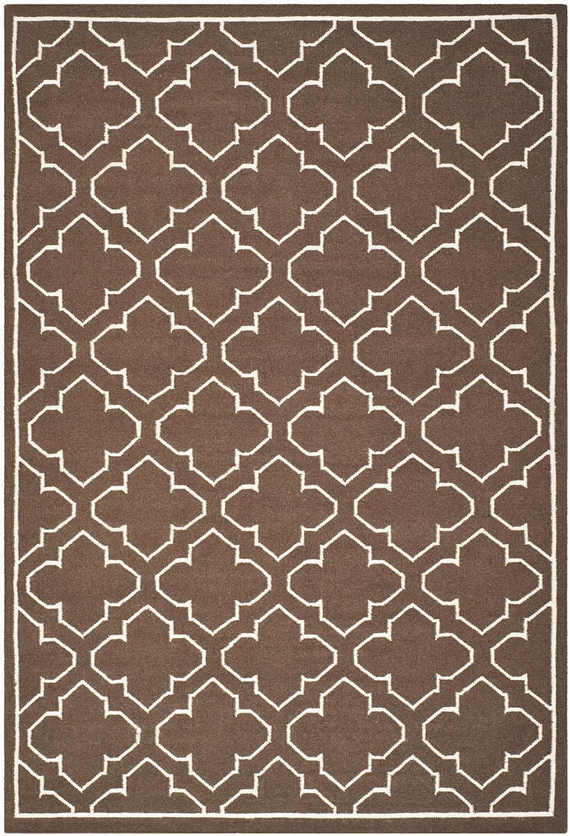Safavieh Dhurries Dhu625C Brown / Ivory Rugs - Safavieh - dhu625c - 24
