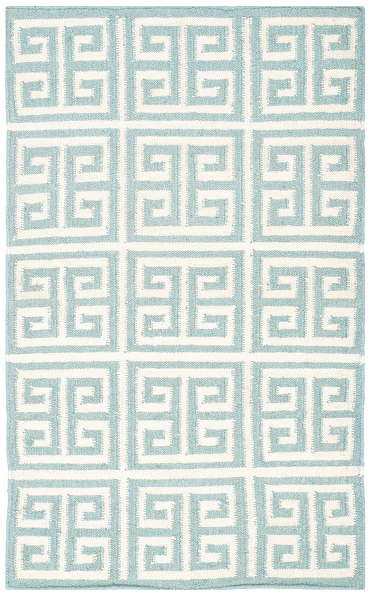 Safavieh Dhurries Dhu626A Blue / Ivory Rugs - Safavieh - dhu626a - 7sq