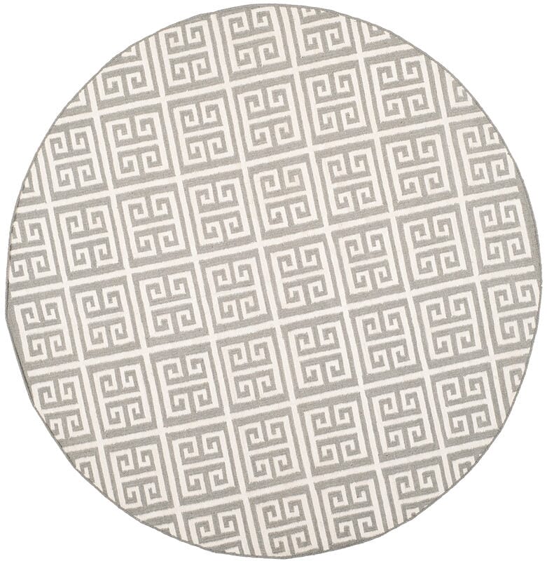 Safavieh Dhurries Dhu626B Grey / Ivory Rugs - Safavieh - dhu626b - 7r