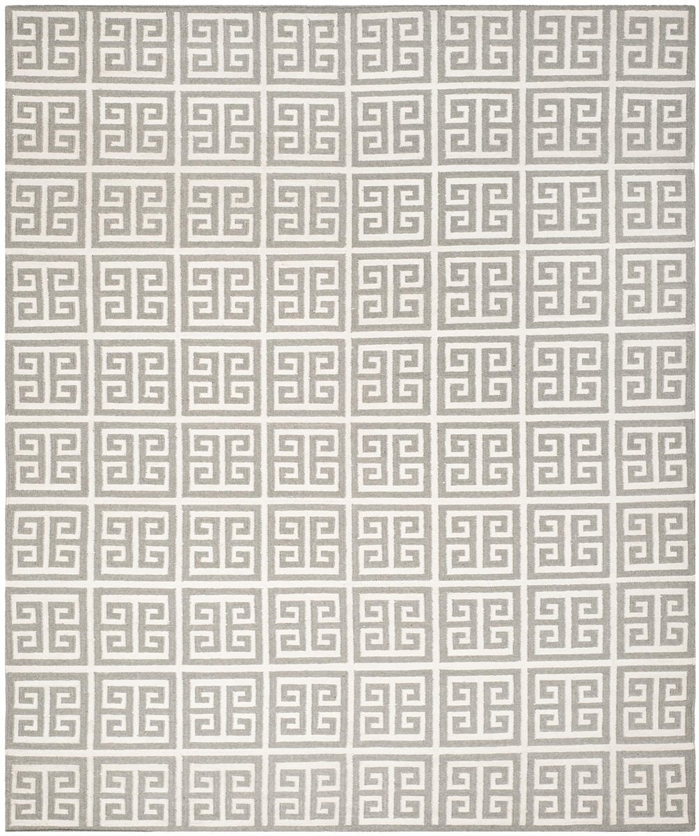 Safavieh Dhurries Dhu626B Grey / Ivory Rugs - Safavieh - dhu626b - 7r