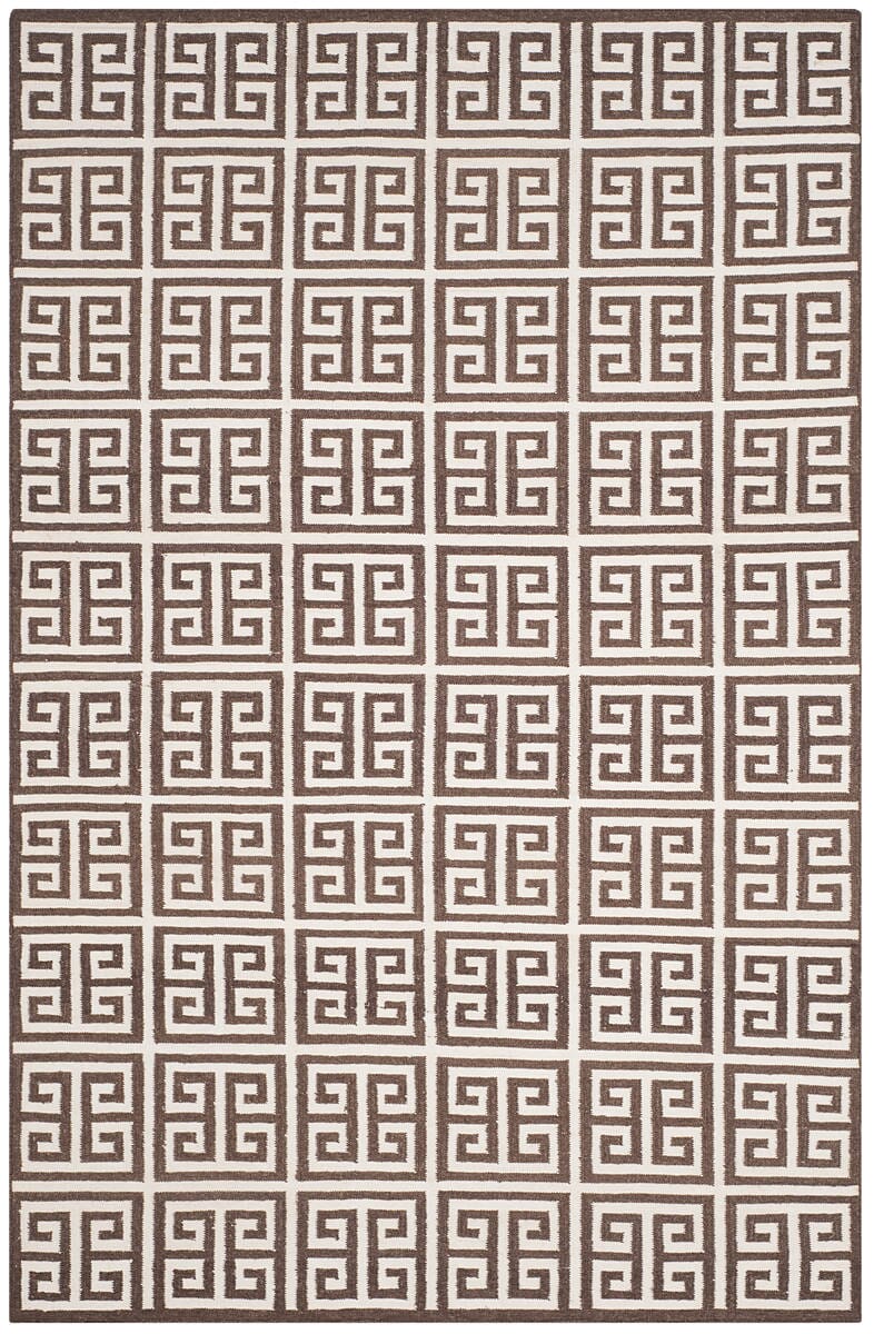 Safavieh Dhurries Dhu626C Brown / Ivory Rugs - Safavieh - dhu626c - 27