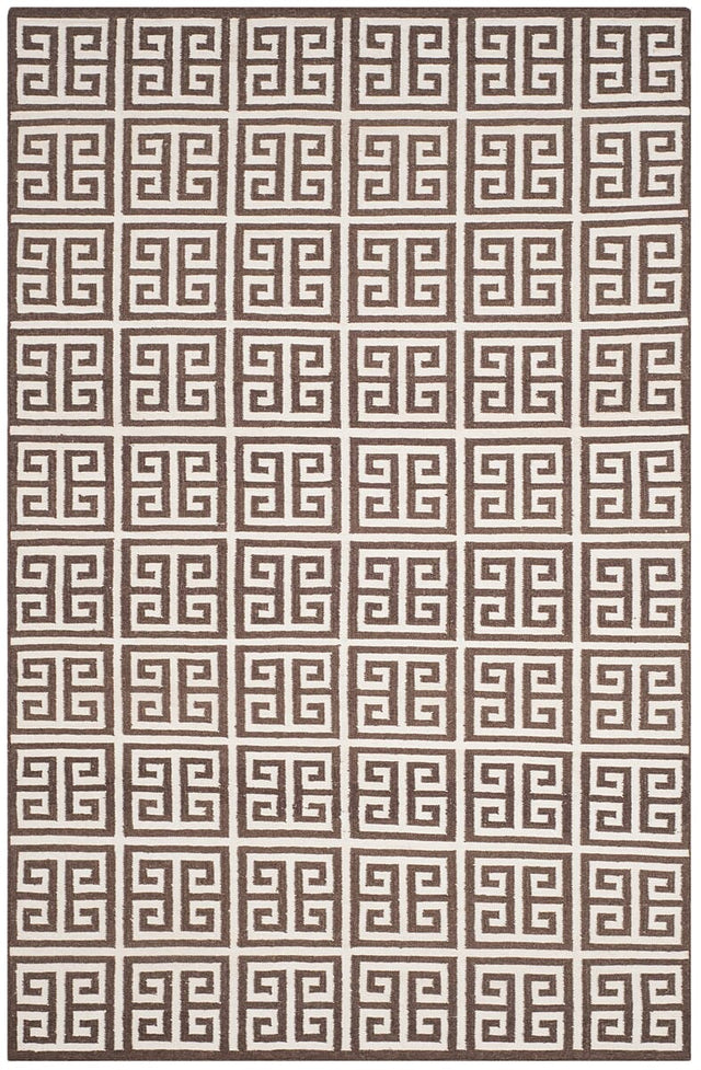 Safavieh Dhurries Dhu626C Brown / Ivory Rugs - Safavieh - dhu626c - 27