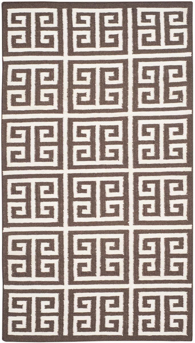 Safavieh Dhurries Dhu626C Brown / Ivory Rugs - Safavieh - dhu626c - 27