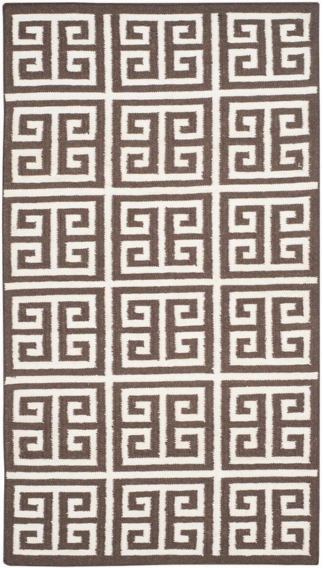 Safavieh Dhurries Dhu626C Brown / Ivory Rugs - Safavieh - dhu626c - 27