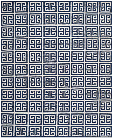 Safavieh Dhurries Dhu626D Navy / Ivory Rugs - Safavieh - dhu626d - 27