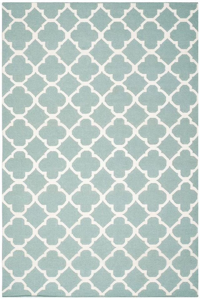 Safavieh Dhurries Dhu627A Blue / Ivory Rugs - Safavieh - dhu627a - 24