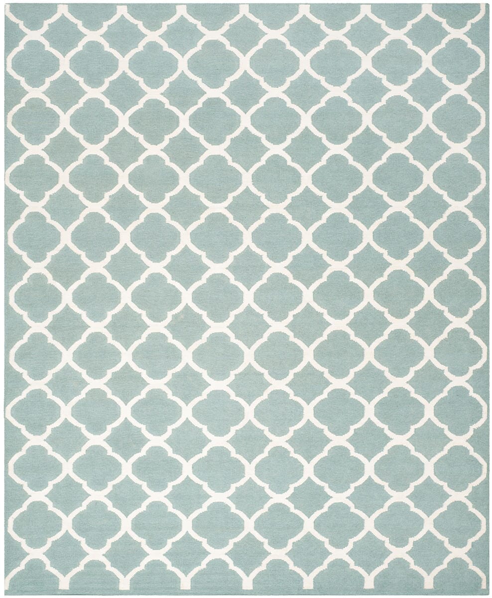 Safavieh Dhurries Dhu627A Blue / Ivory Rugs - Safavieh - dhu627a - 7r