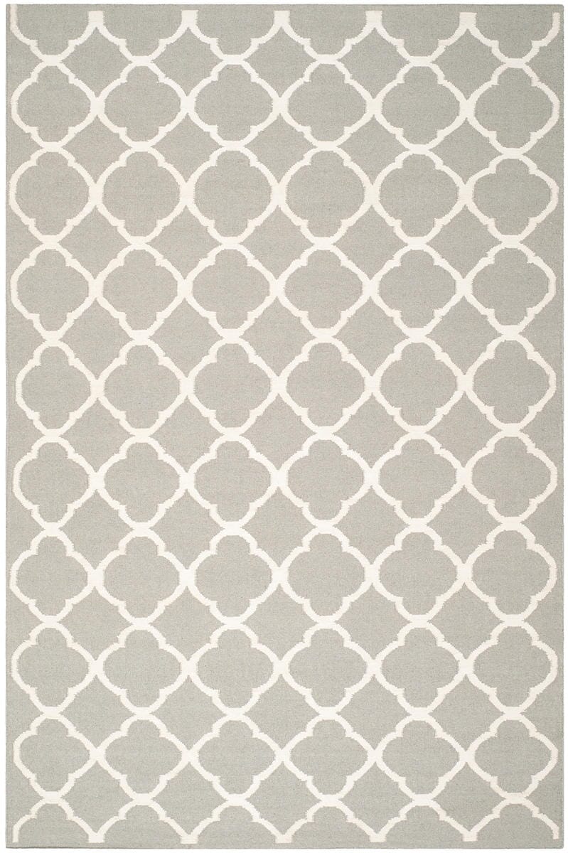 Safavieh Dhurries Dhu627B Grey / Ivory Rugs - Safavieh - dhu627b - 24