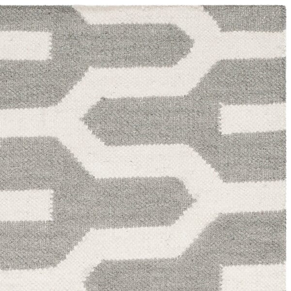 Safavieh Dhurries Dhu630A Silver / Ivory Rugs - Safavieh - dhu630a - 24