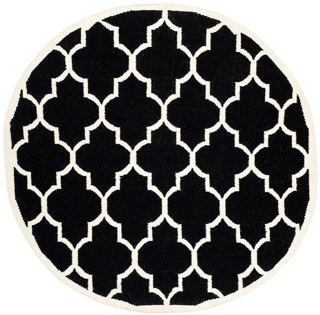 Safavieh Dhurries Dhu632A Black / Ivory Rugs - Safavieh - dhu632a - 6r