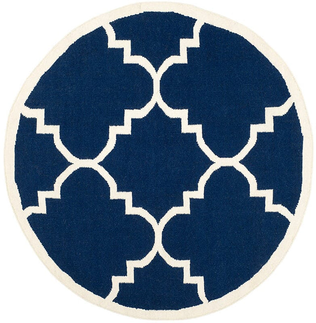Safavieh Dhurries Dhu633D Navy / Ivory Rugs - Safavieh - dhu633d - 6r