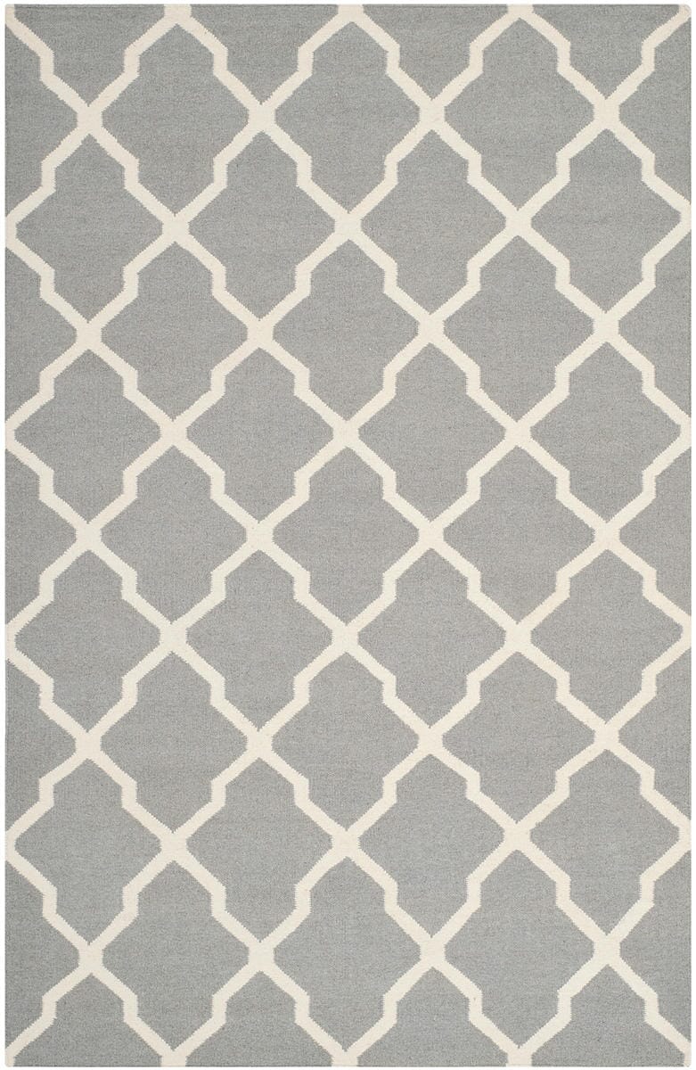 Safavieh Dhurries Dhu634B Grey / Ivory Rugs - Safavieh - dhu634b - 3