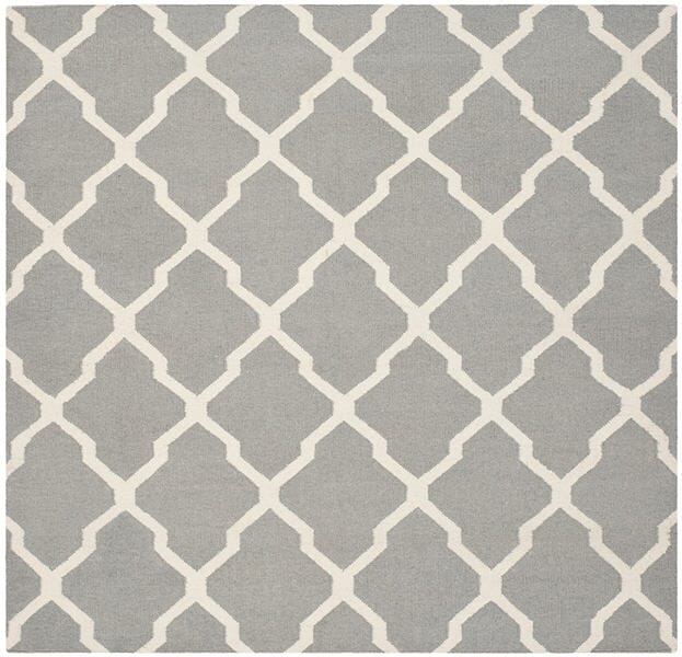 Safavieh Dhurries Dhu634B Grey / Ivory Rugs - Safavieh - dhu634b - 6sq