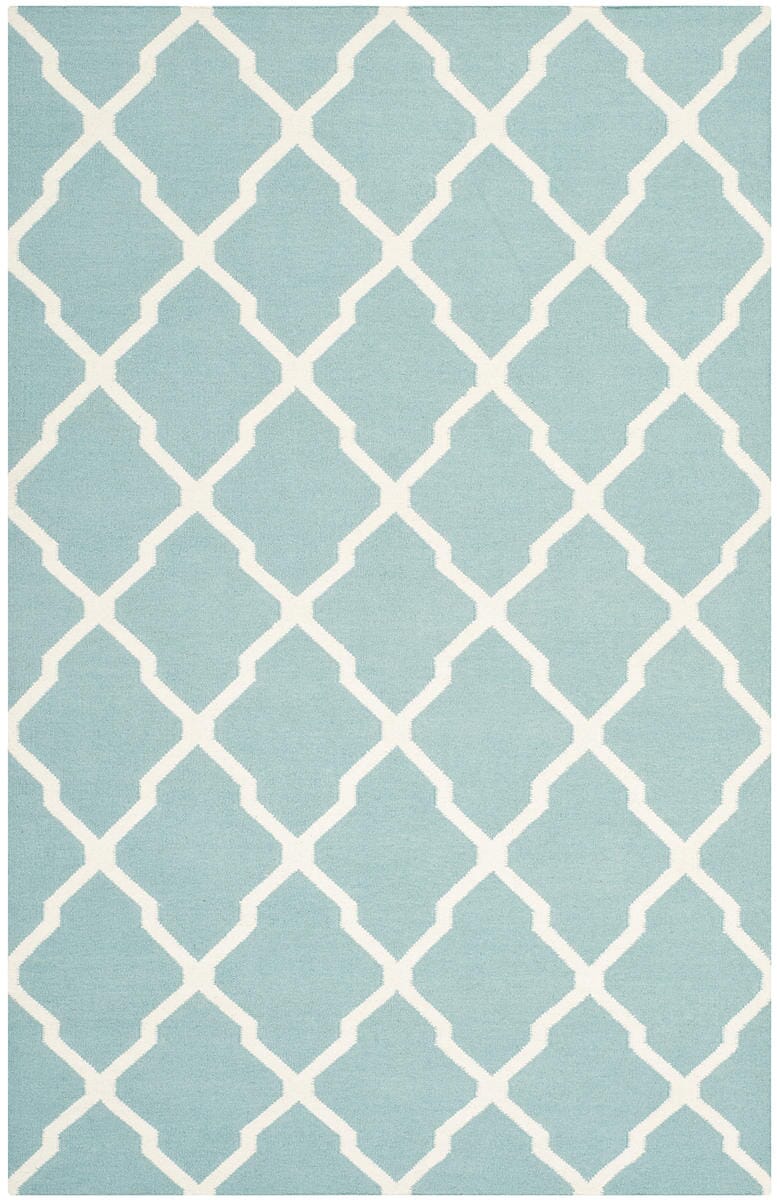 Safavieh Dhurries Dhu634C Light Blue / Ivory Rugs - Safavieh - dhu634c - 3