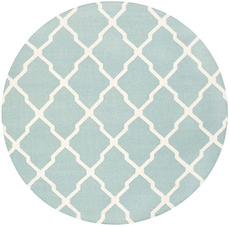 Safavieh Dhurries Dhu634C Light Blue / Ivory Rugs - Safavieh - dhu634c - 6r