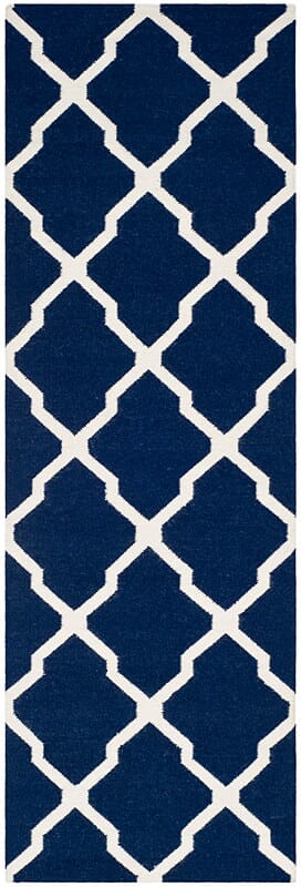 Safavieh Dhurries Dhu634D Navy / Ivory Rugs - Safavieh - dhu634d - 26
