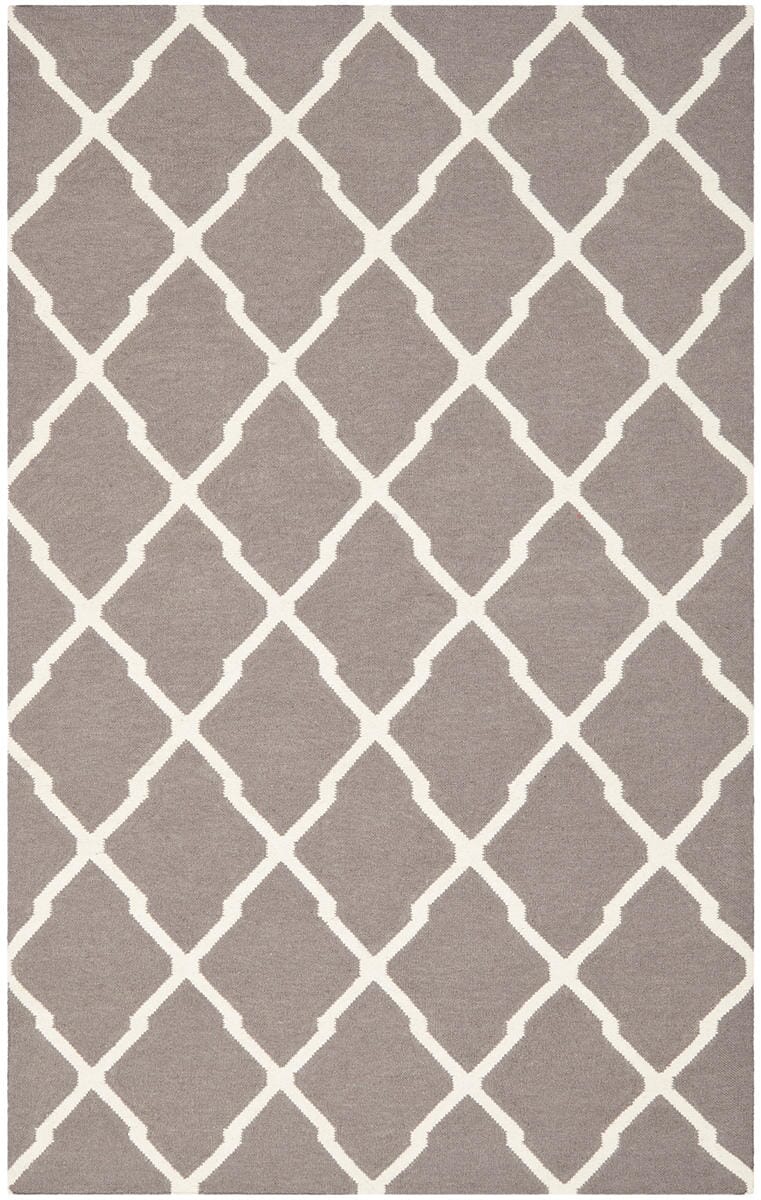 Safavieh Dhurries Dhu634G Dark Grey / Ivory Rugs - Safavieh - dhu634g - 3