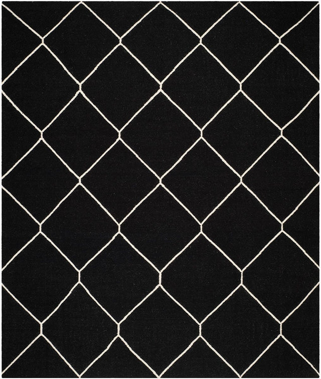 Safavieh Dhurries Dhu635A Black / Ivory Rugs - Safavieh - dhu635a - 6r