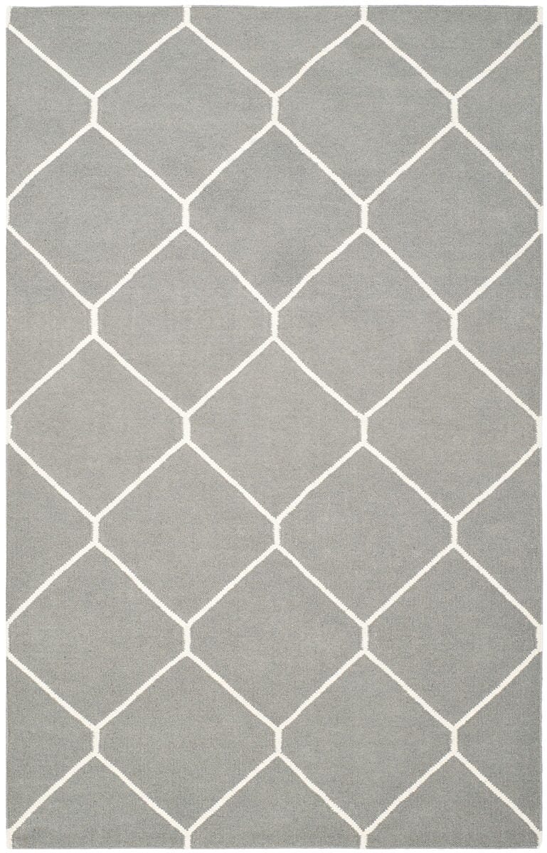 Safavieh Dhurries Dhu635B Grey / Ivory Rugs - Safavieh - dhu635b - 3