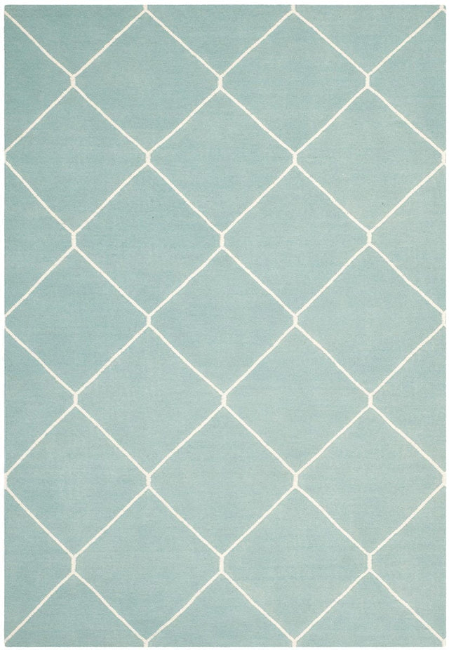 Safavieh Dhurries Dhu635C Light Blue / Ivory Rugs - Safavieh - dhu635c - 3