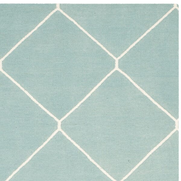 Safavieh Dhurries Dhu635C Light Blue / Ivory Rugs - Safavieh - dhu635c - 3