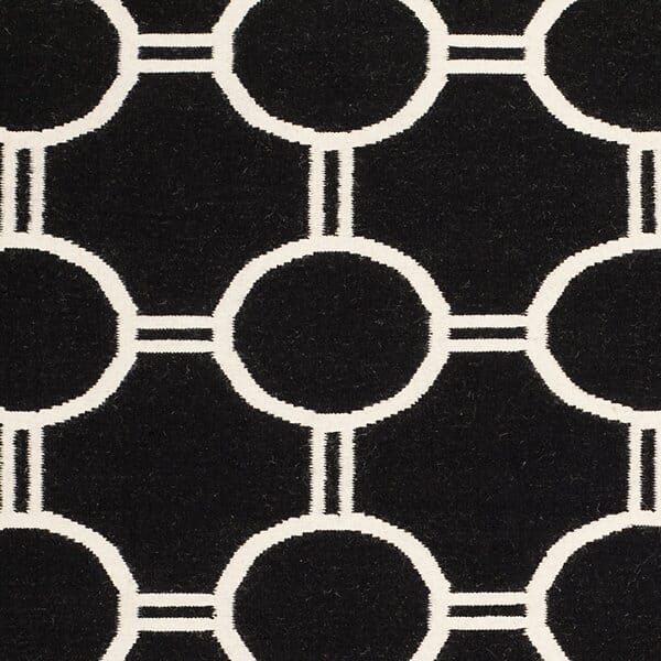Safavieh Dhurries Dhu636A Black / Ivory Rugs - Safavieh - dhu636a - 24
